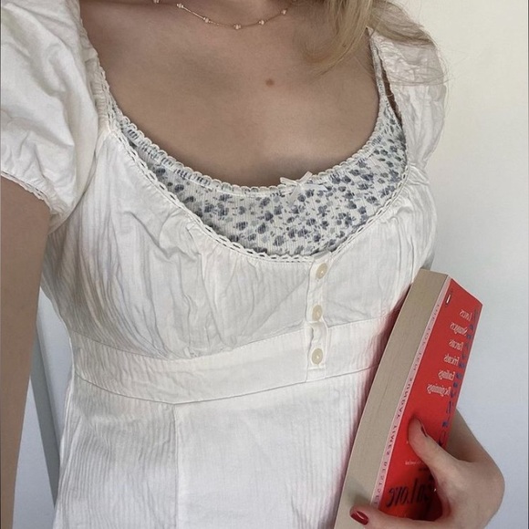 Brandy Melville Tops Brandy Melville Cotton White Blair Ruffle Top